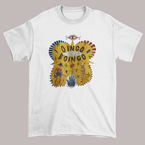 Vintahe 90s Funny Oingo Boingo Shirt Printed